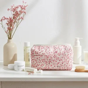 neceser mujer flores rosa