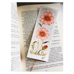 Marcapáginas flores cosmos